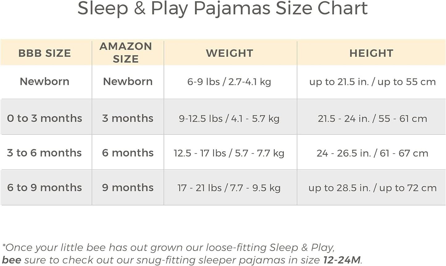 Boys' Sleep and Play Pjs, 100% Organic Cotton One-Piece Romper Jumpsuit Zip Front Pajamas