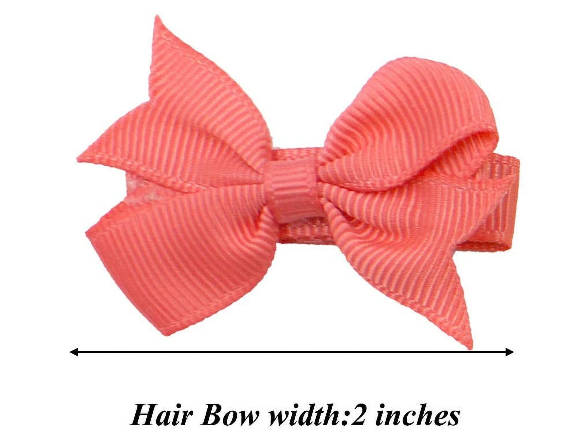 50Pcs 25 Colors in Pairs Tiny 2" Baby Hair Bows Fully Covered Barrettes Clips for Little Girls Infants Toddlers