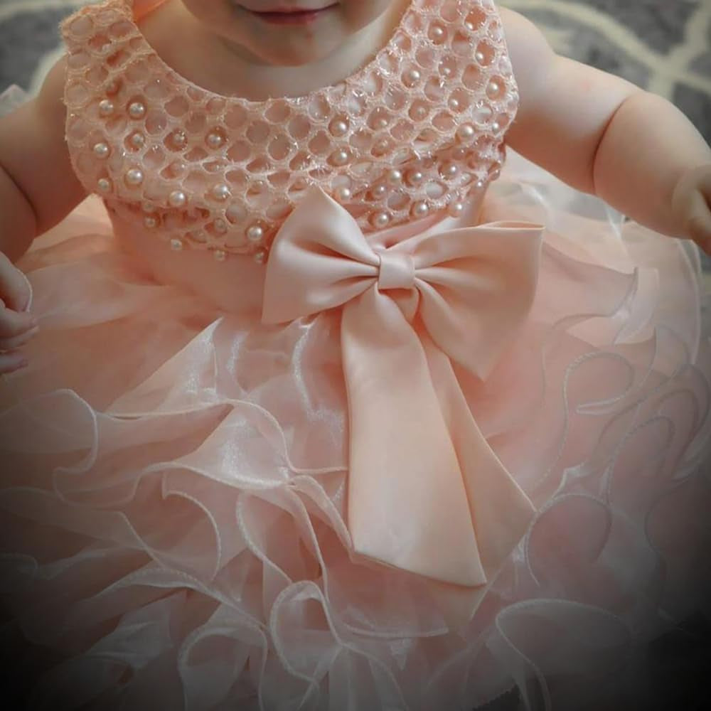 Baby Girl Dresses Ruffle Lace Pageant Party Wedding Flower Girl Dress…